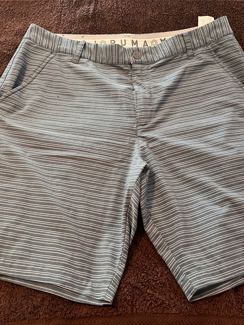 Puma Gray and Blue Striped Men's Boxer Briefs